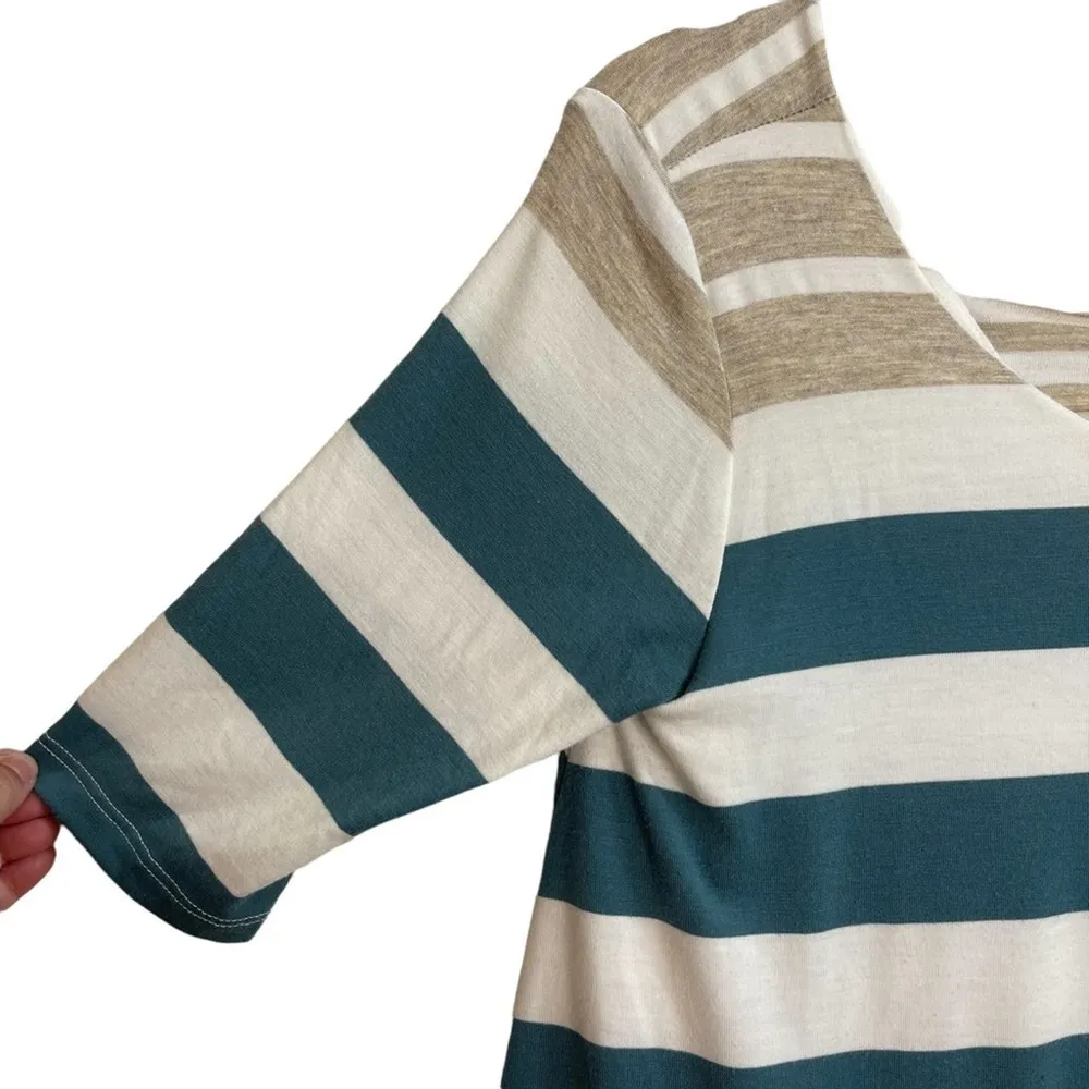 Anthropologie Puella Striped Tunic Scoop Neck Tunic - Image 4