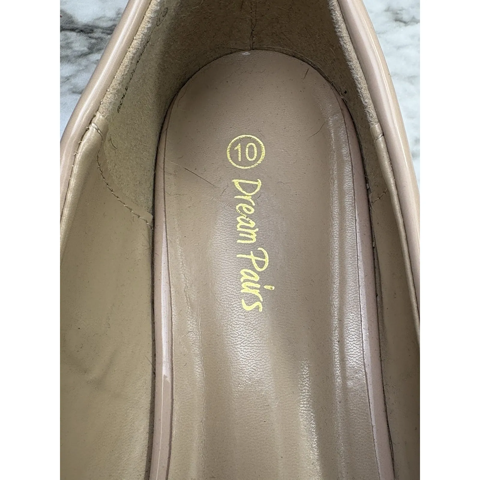 Dream Pairs Nude Patent Ballet Flats Womens Size 10 Slip On Dress Shoe Classic - Image 4