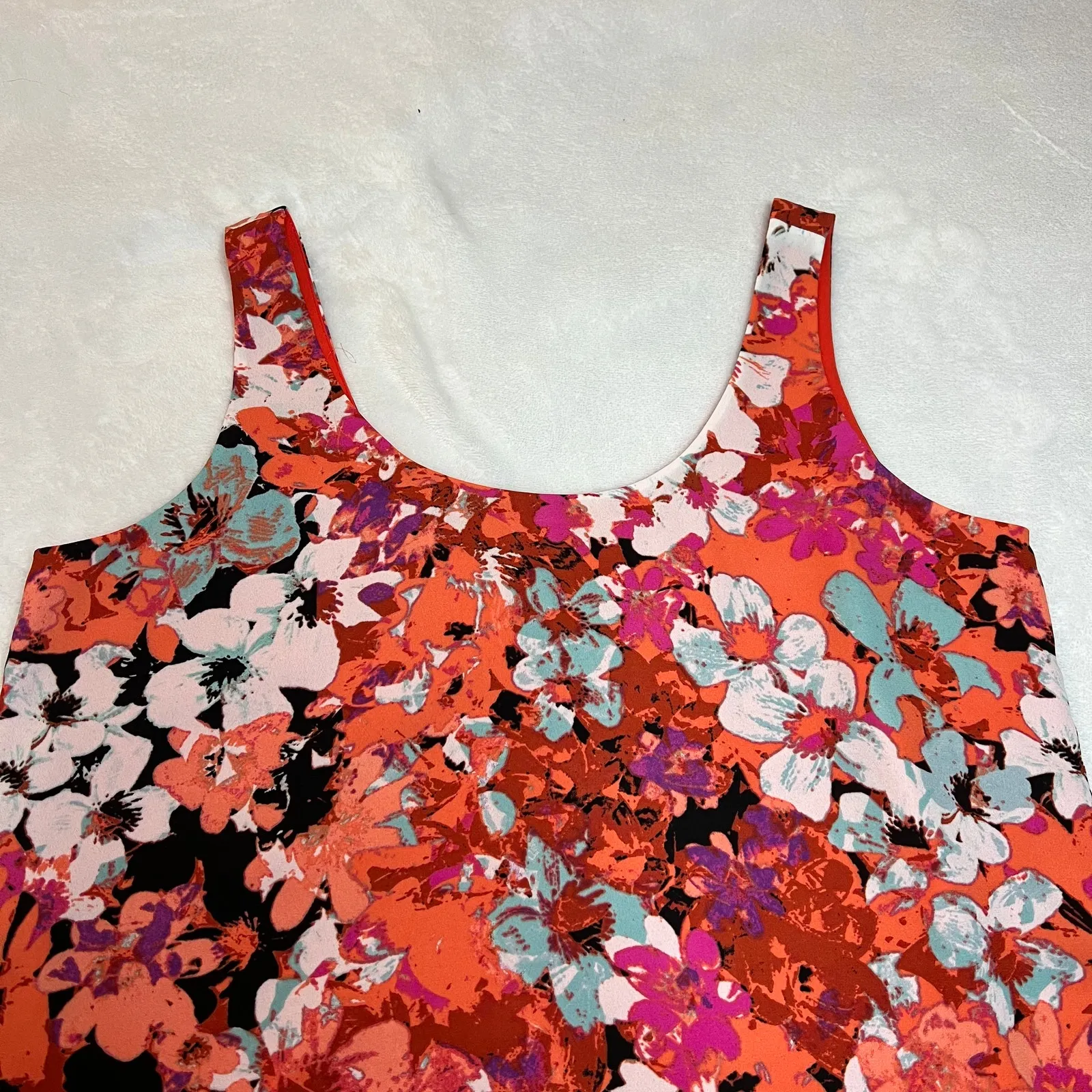 Romeo & Juliet Sleeveless Scoop Neck Flowy Floral Blouse Size S Bloomcore Summer - Image 7