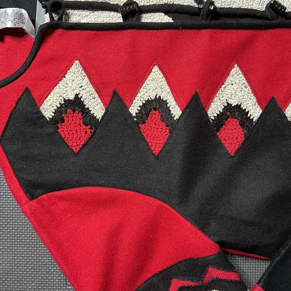 Coldwater‎ Creek Jacket 3XL Red Patchwork Aztec Abstract Wool Blend Knit - Image 5