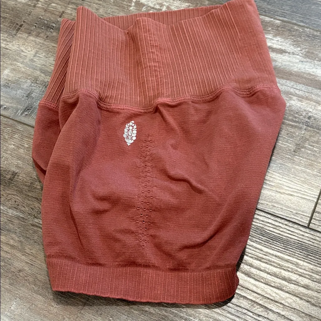 FREE PEOPLE Movement GOOD KARMA Running Shorts Nutmeg - Image 11