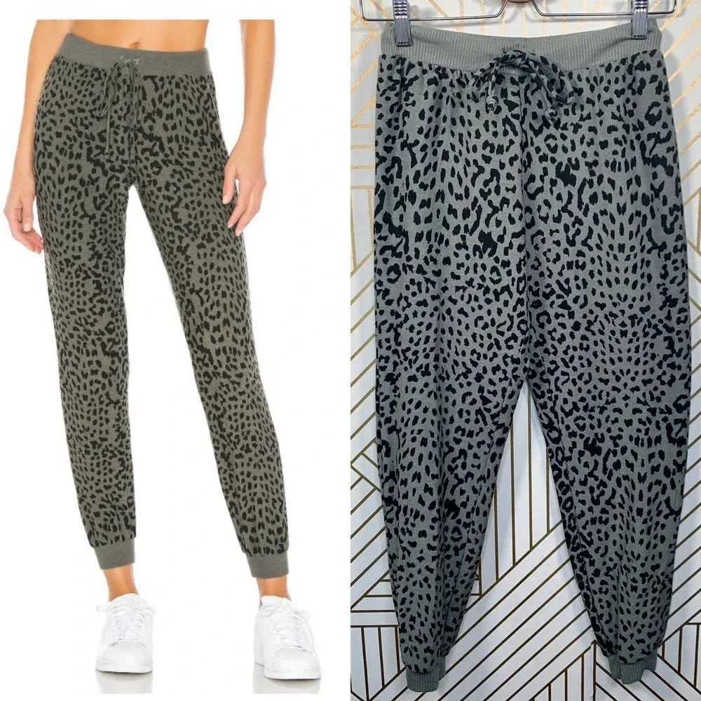 Chaser Cozy Knit Jogger‎ Sweatpant Safari Leopard - Image 2
