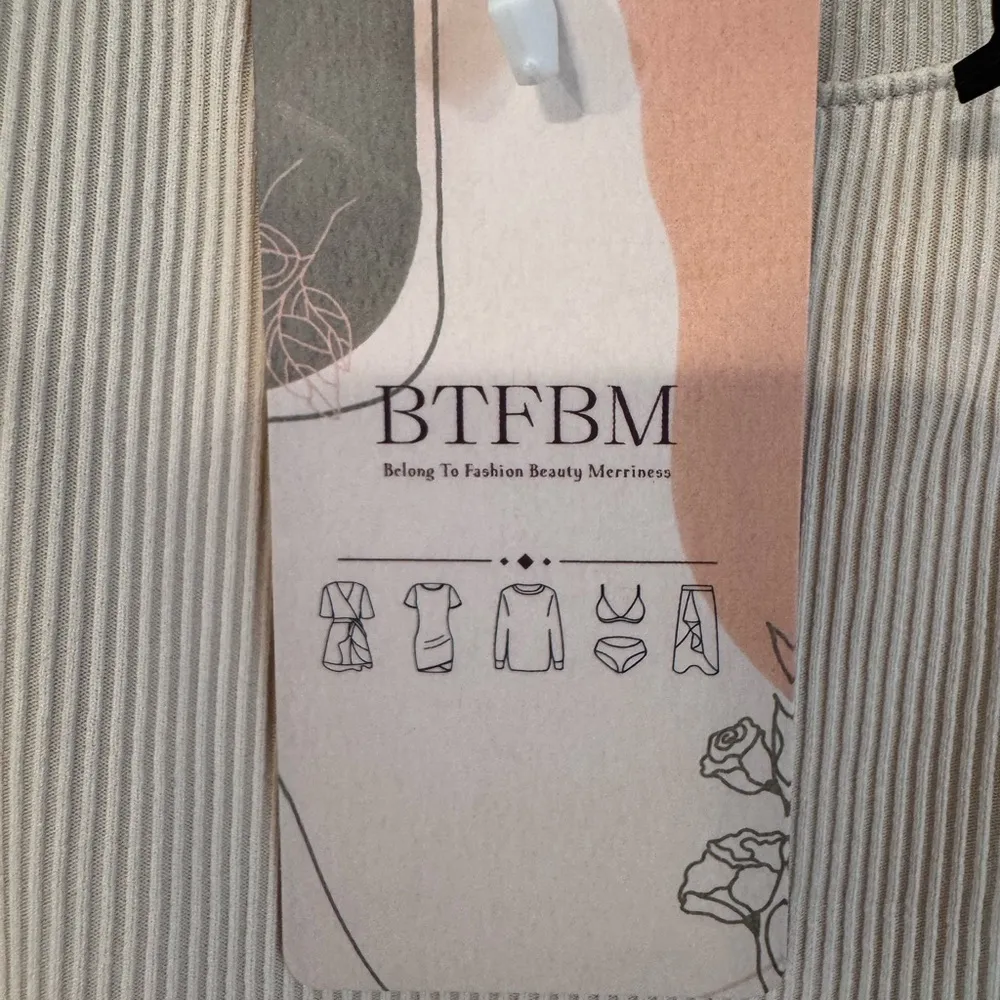 Cream Sleeveless Boxy Tank Top Tan Size L - Image 3