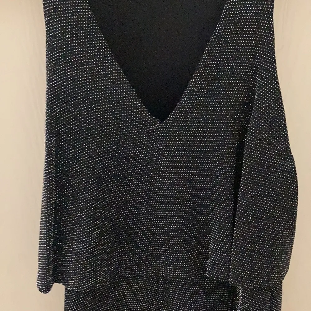 NEW EXPRESS Glitzy Black Dress Double Layer Black Formal Cocktail Gown XS NWOT - Image 8