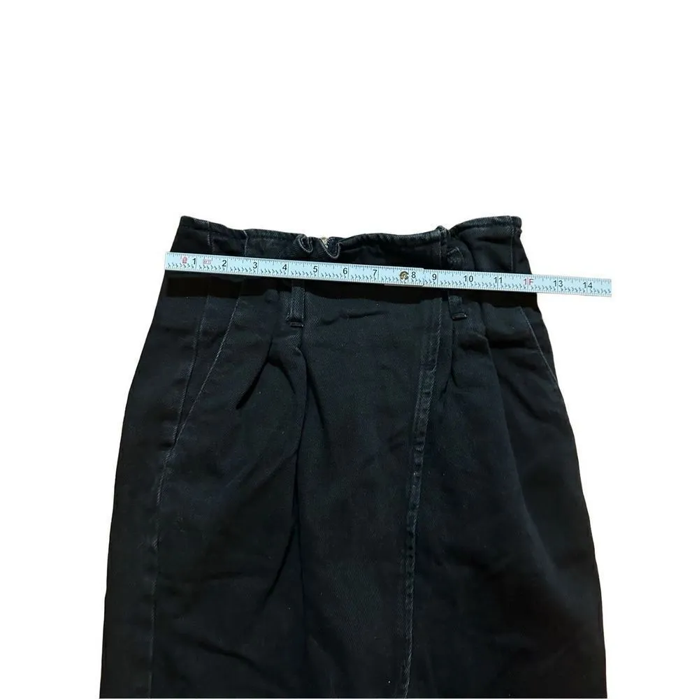 Bershka Womens black denim midi skirt sz 00 - Image 5