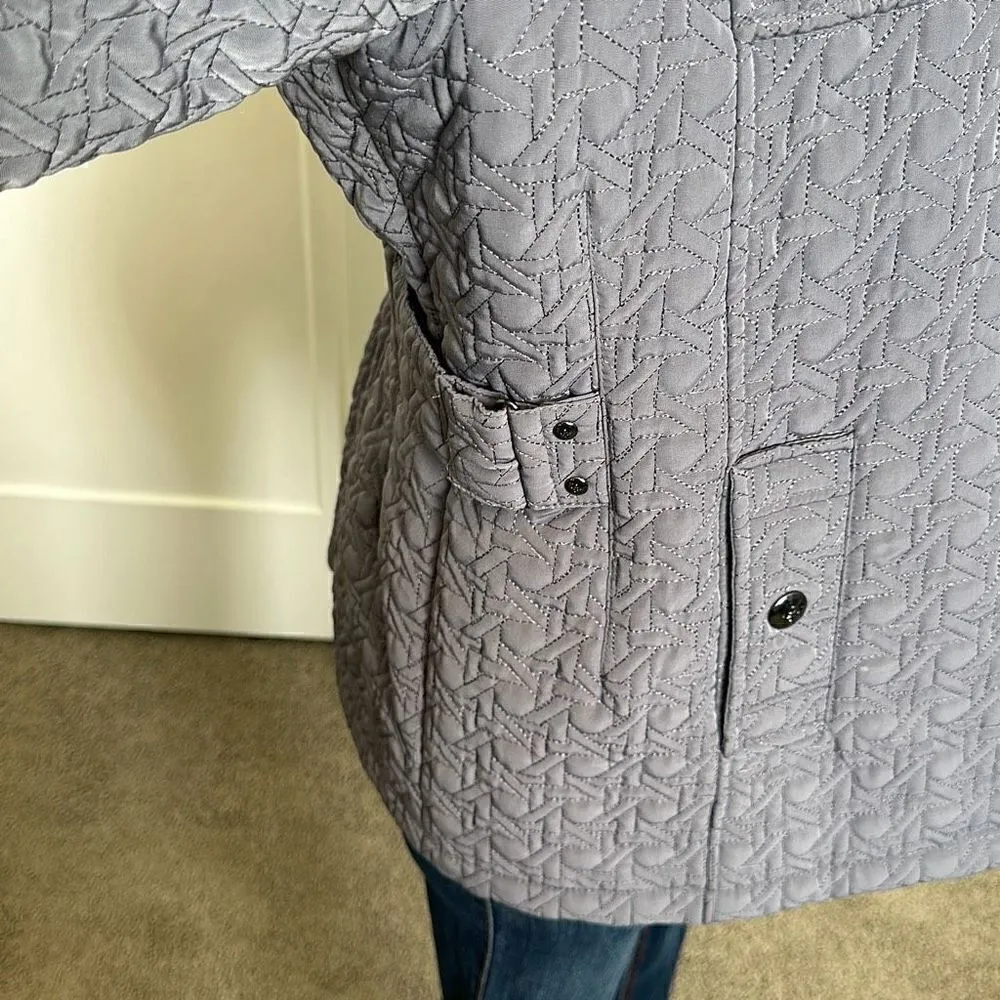 Gallery  Quilted Gray Coat - Image 12