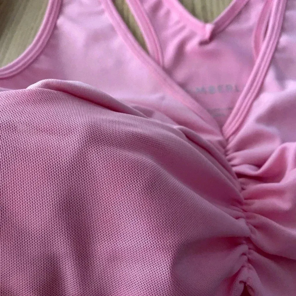 🆕Kimberly Pink Mesh Insert Rushed Sport Set L🆕 - Image 9