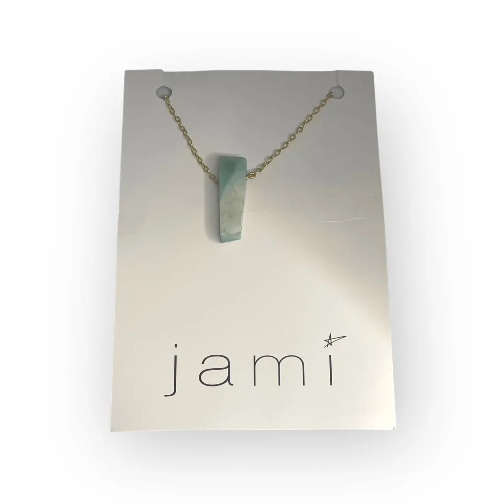 new Jami ᪥ Dainty Raw Blue Amazonite Crystal Shard Necklace ᪥ 24K Gold Plate ᪥ - Image 4