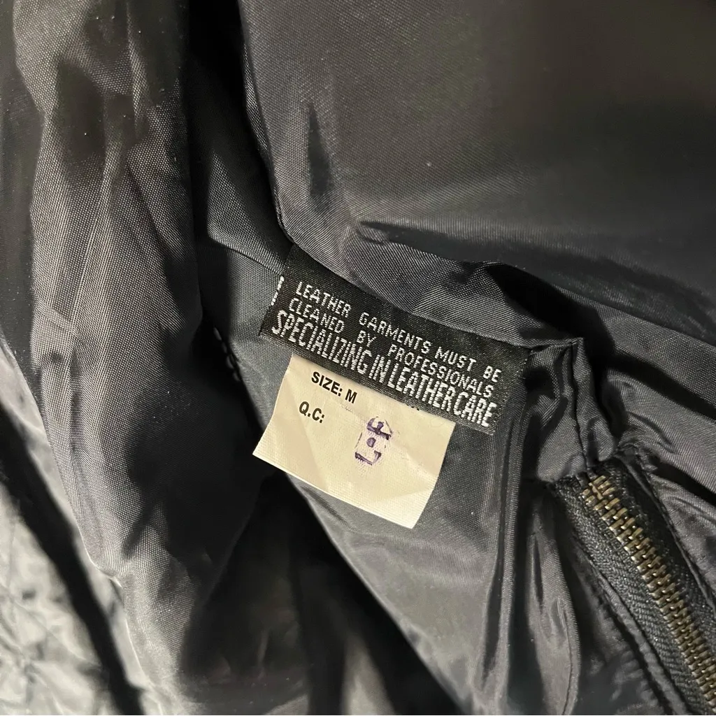 FIRST LEATHER APPAREL Black Leather Motorcycle Jacket Zip Liner Womens Medium - Image 11