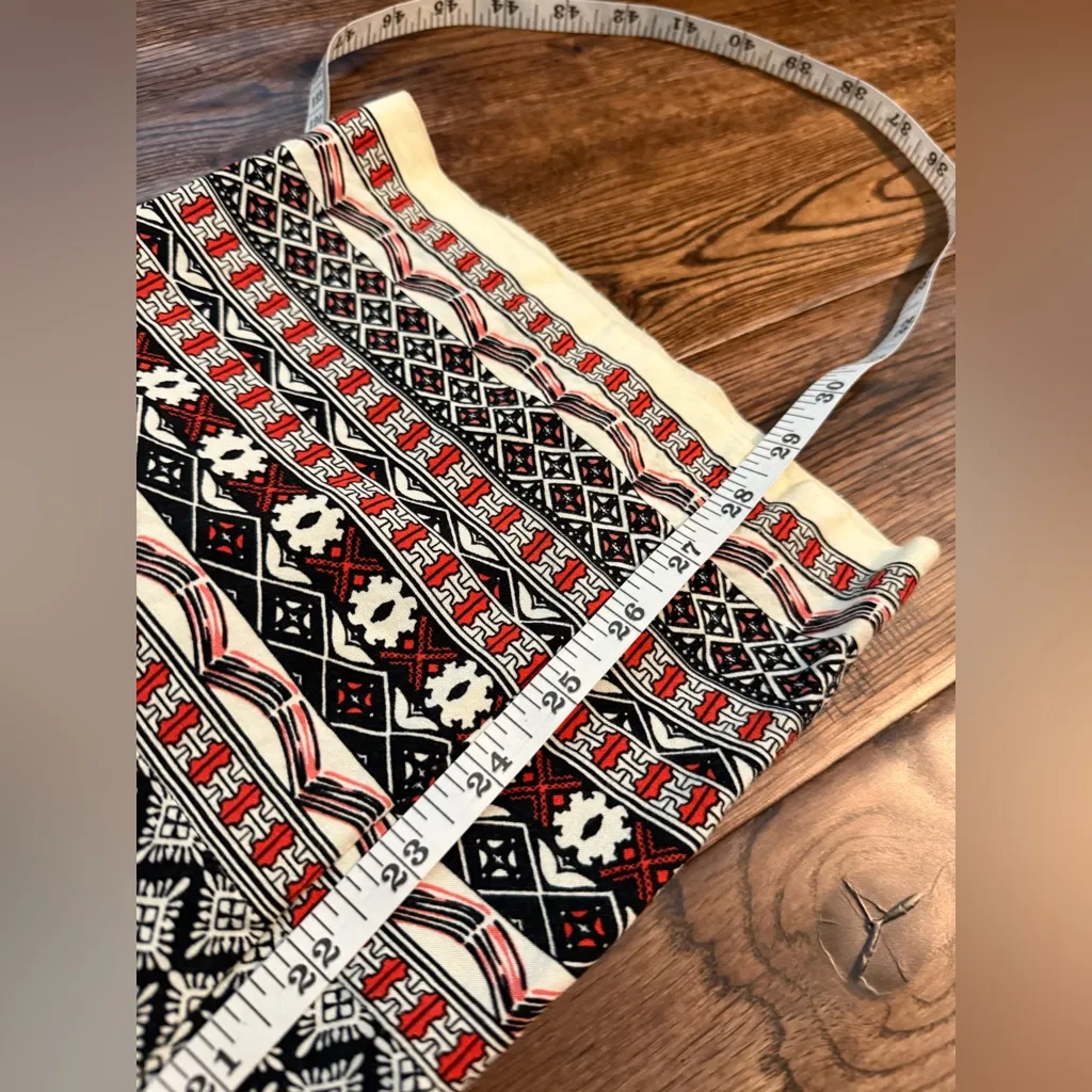 Black/cream/red pull on pants - Image 8