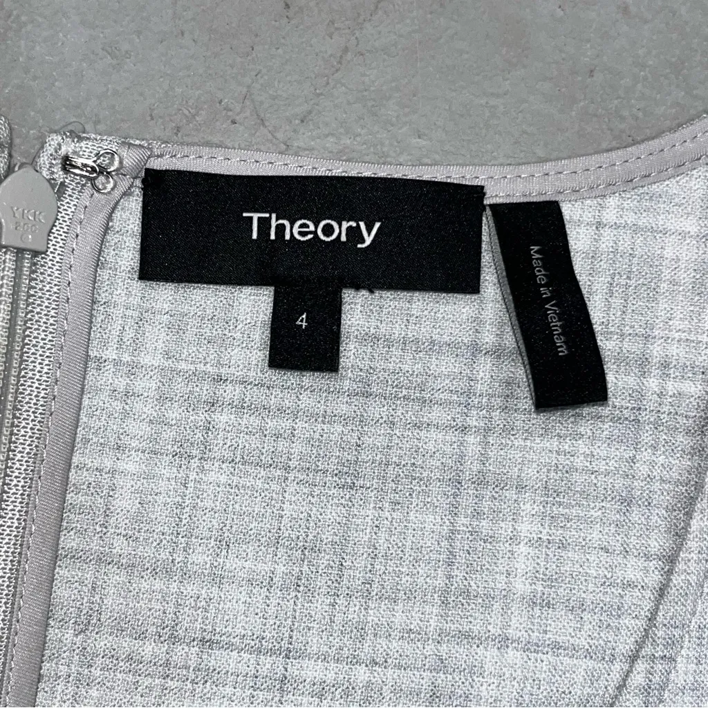 Theory Melange Gray Almeve Pioneer A Line Sleeveless Dress size 4 G1105605 - Image 5