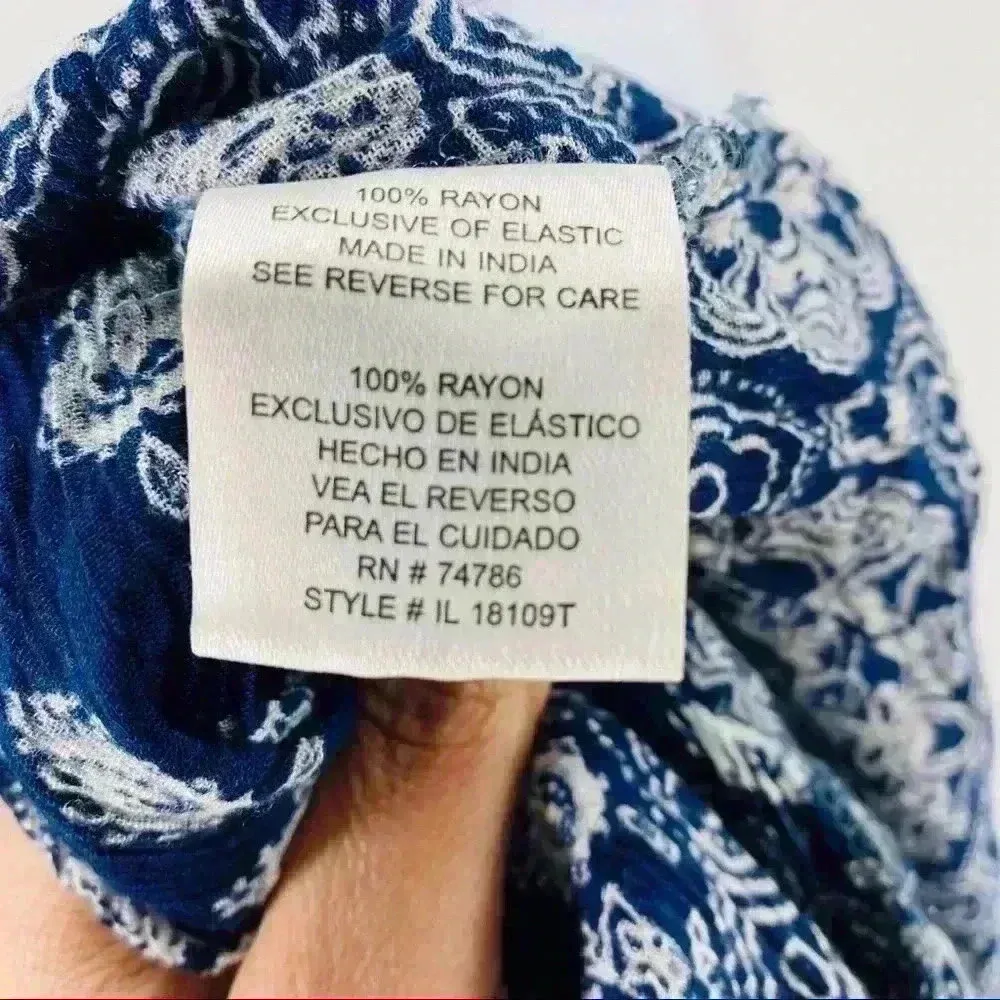 Patrons‎ of Peace Blue Paisley Maxi Dress Size M - Image 7