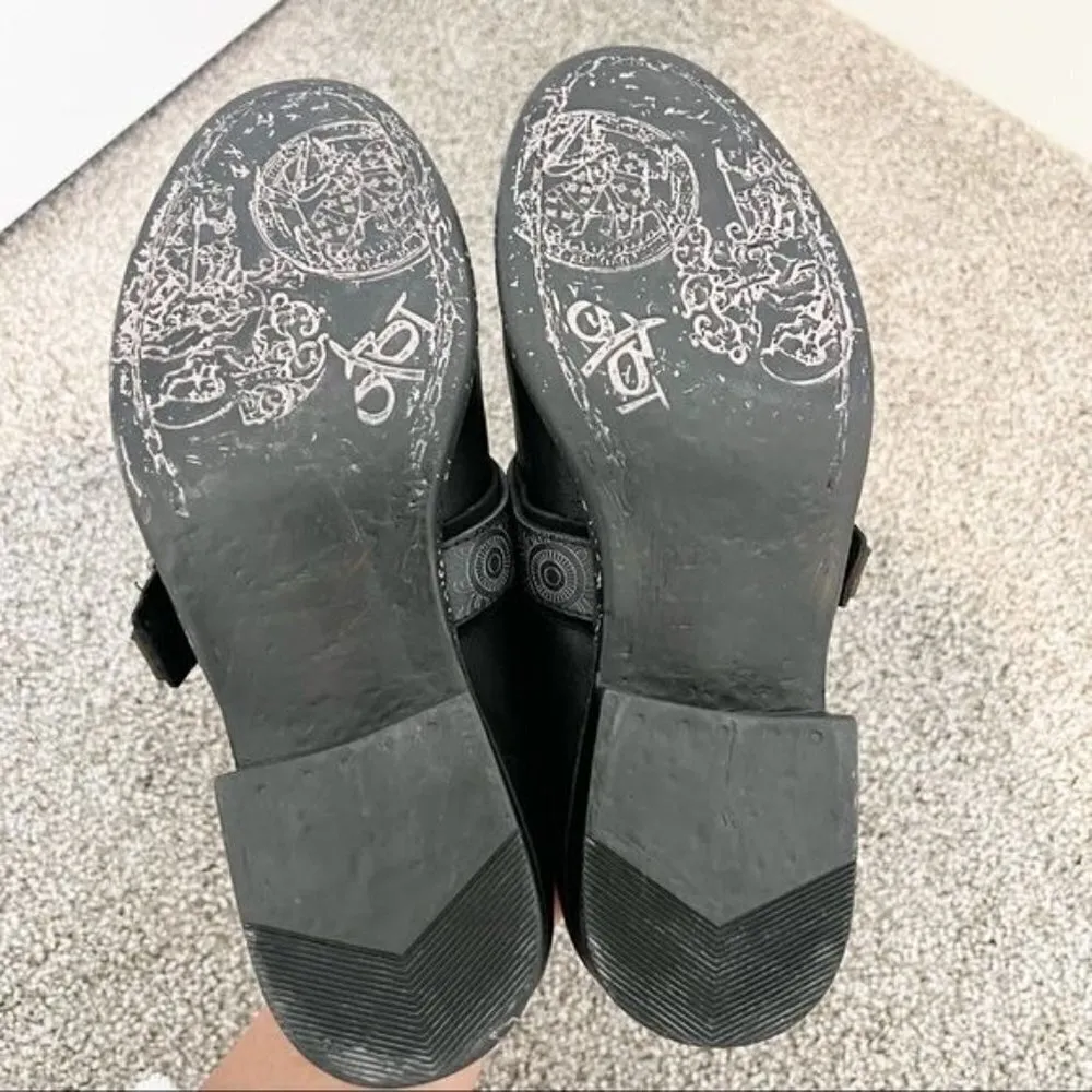 OTBT Straggler Leather Oxford Heel Shoes in Black Casual Academia Women's Size 6 - Image 4