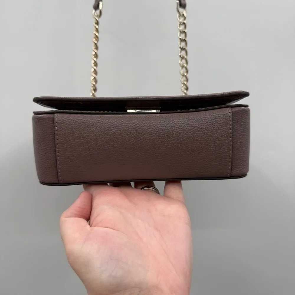 Kate Spade Patterson Drive Maisie Crossbody Bag Mauve Brown Leather Mini Purse - Image 5