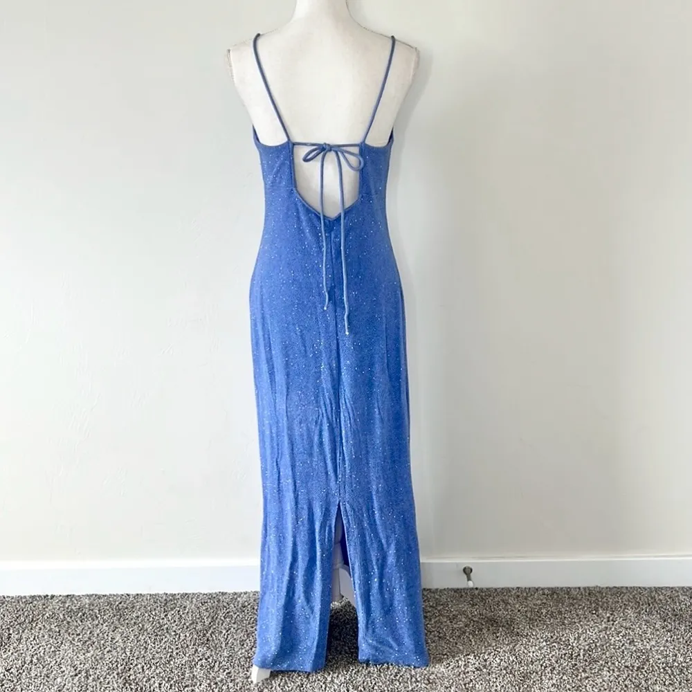 Vintage 90s Sparkly Dress Blue Size undefined - Image 5