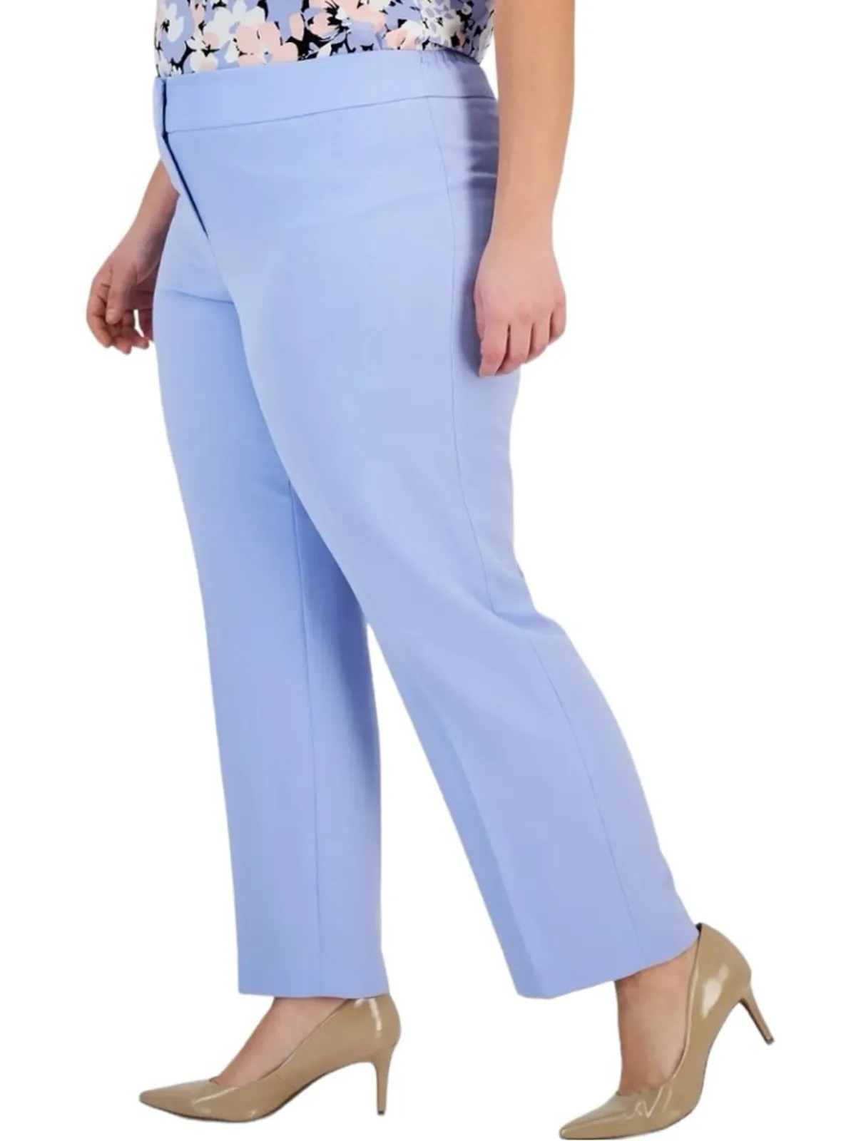 Kasper New Dress Pants Straight Leg Flat Front Sky Blue Women’s Plus Size 20W - Image 1
