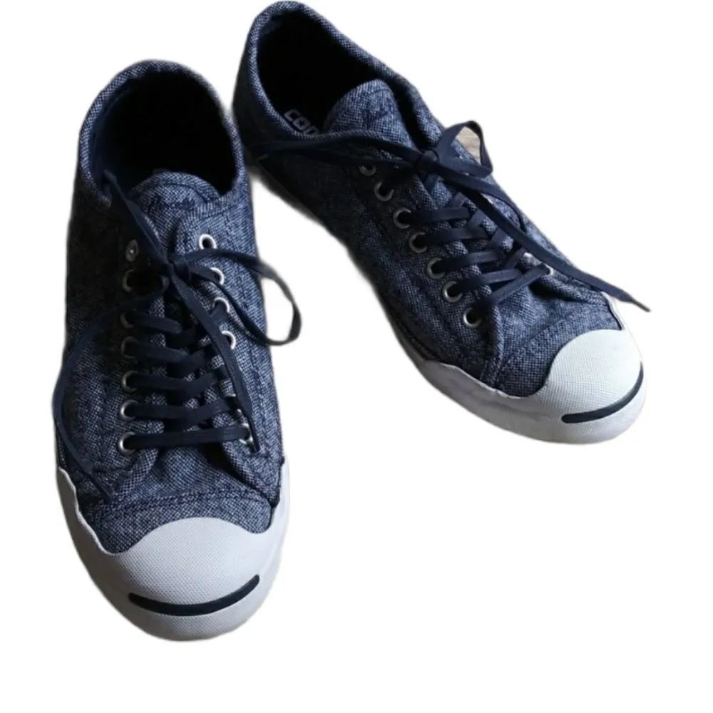CONVERSE inked white and navy unisex sneakers women 9.5/men 7.5 - Image 9