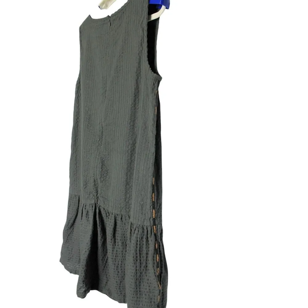 House of Harlow 1960 Gray Tunic Top Drop Waist Sleeveless Scoop Neck Size Small - Image 5