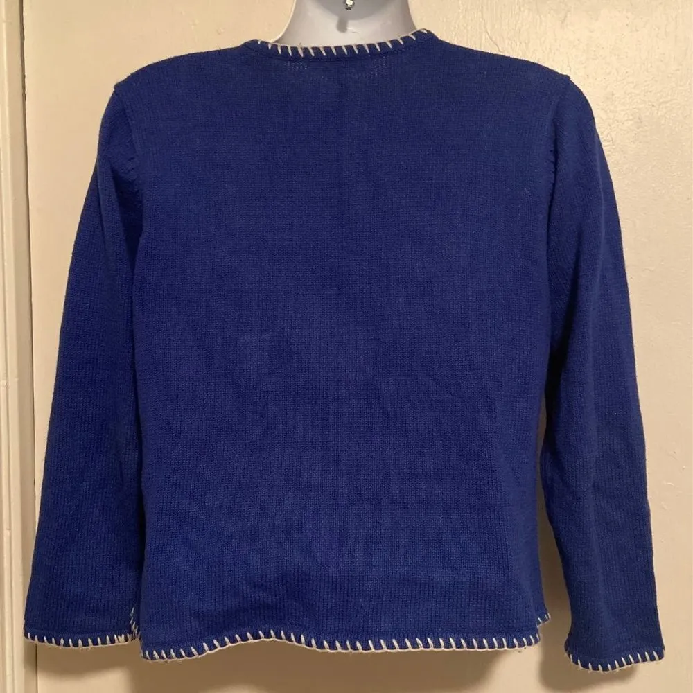 Snowman Ugly Christmas Sweater Blue - Image 5