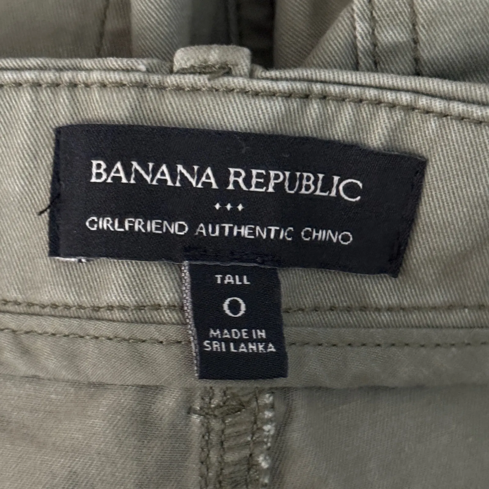 Banana Republic Pant Girlfriend Authentic Chino Women 0 Tall Olive Green Utility - Image 7