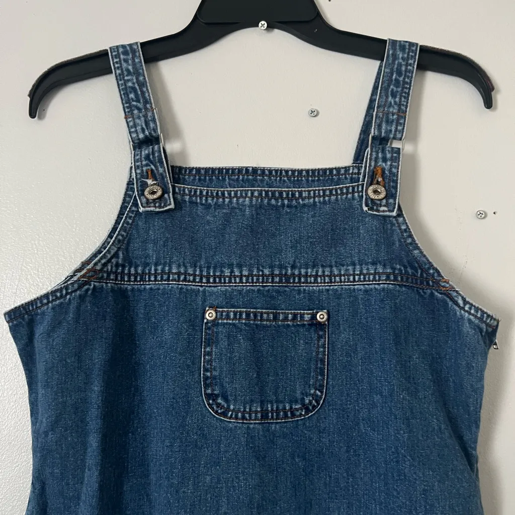 Sears Women's Denim Blue Overalls Size 8P - Image 5