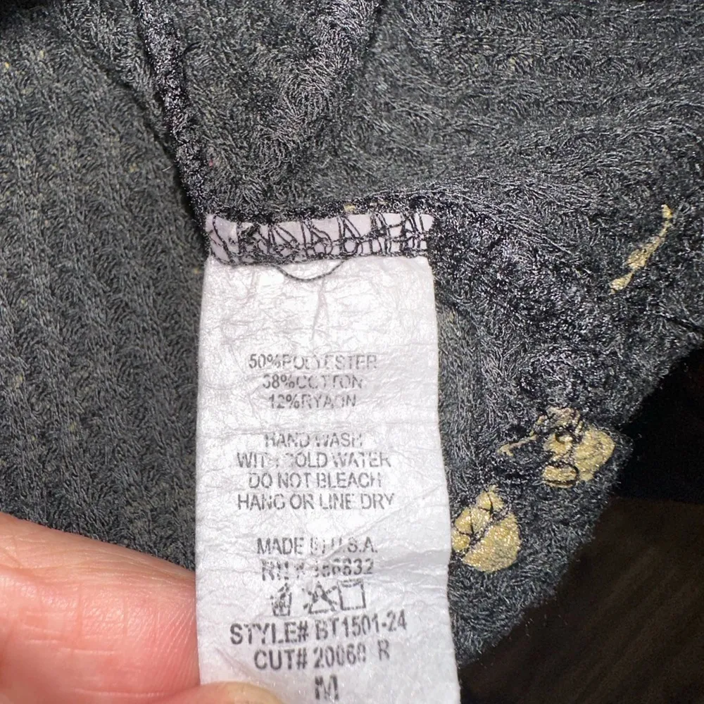 EUC Bibi black and GOLD animal print with ballon long sleeve SZ M Size M - Image 7