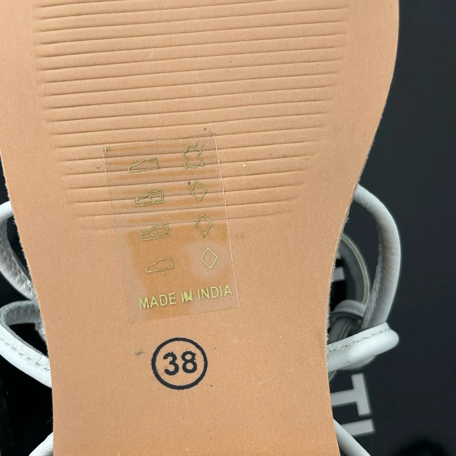 PrettyLittleThing White Lace Up Gladiator Sandals NIB UK 5 US 7 - Image 8