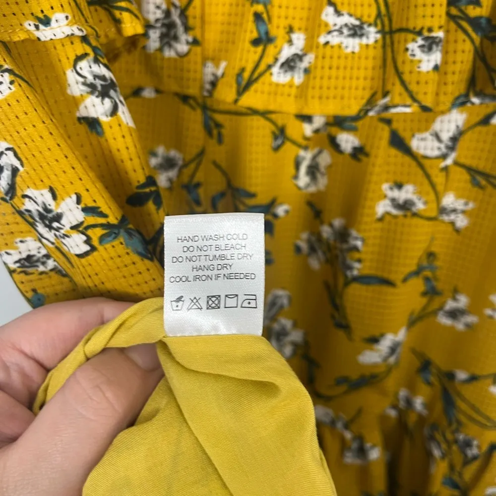Revolve Tularosa lily dress in yellow dolly floral size small spring midi - Image 10