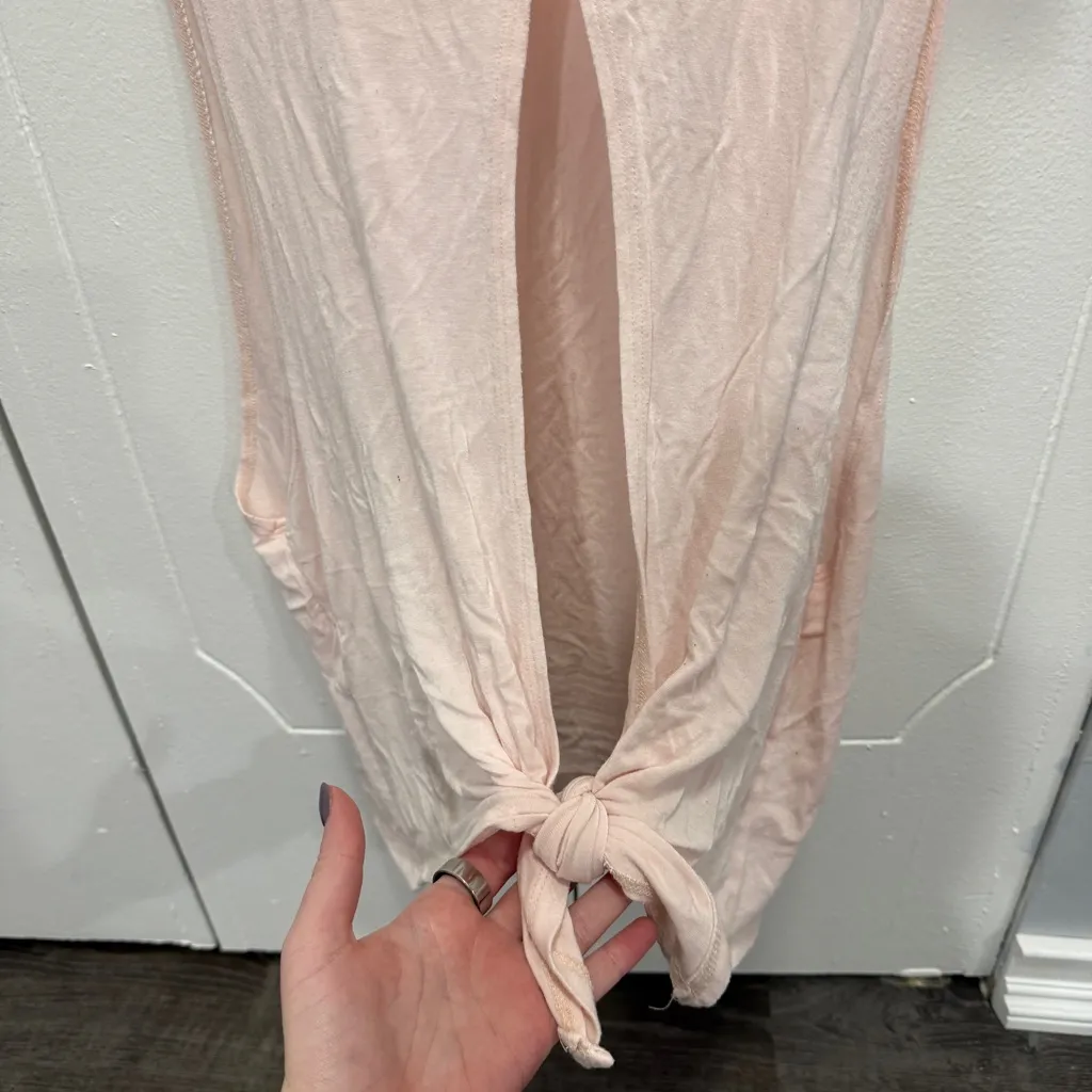 inLUV Pink Oversized Tie Back Muscle Tank - Image 3