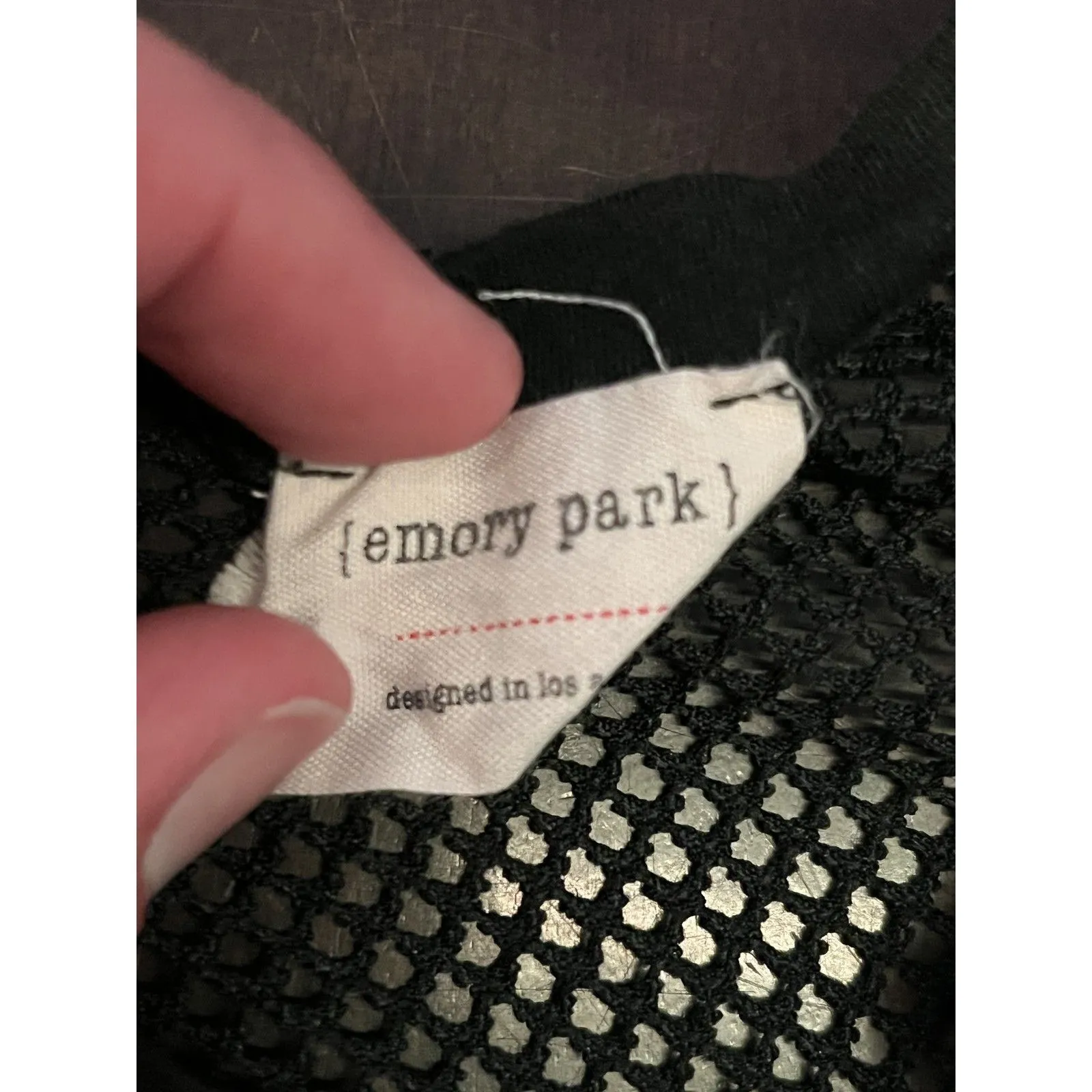 Emory Park Shirt Womens Medium Black Mesh Rose Patch Dark Angel Graphic Goth - Image 6