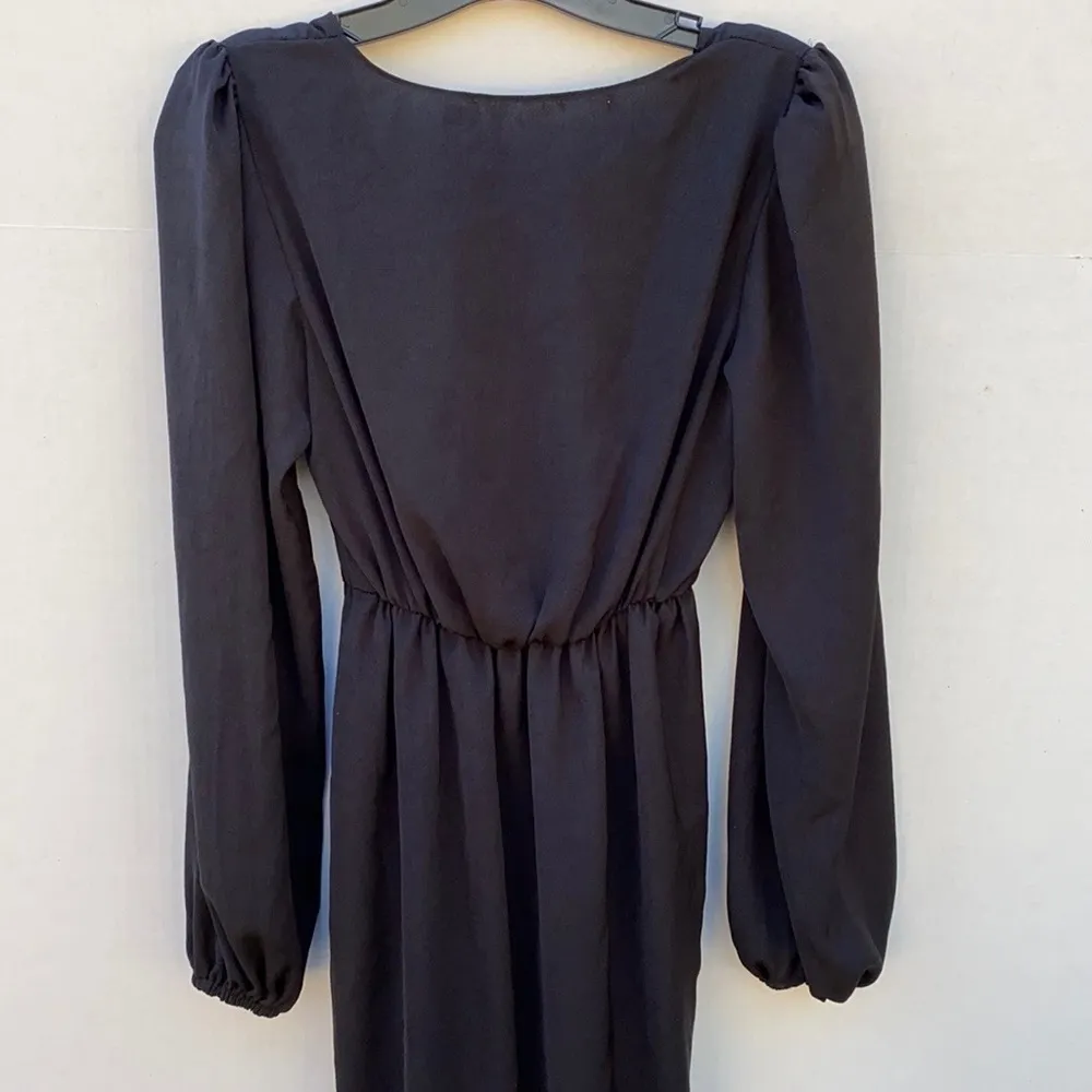 Princess Polly Womens 2 twist front long balloon sleeve black mini dress👇🏼 - Image 4