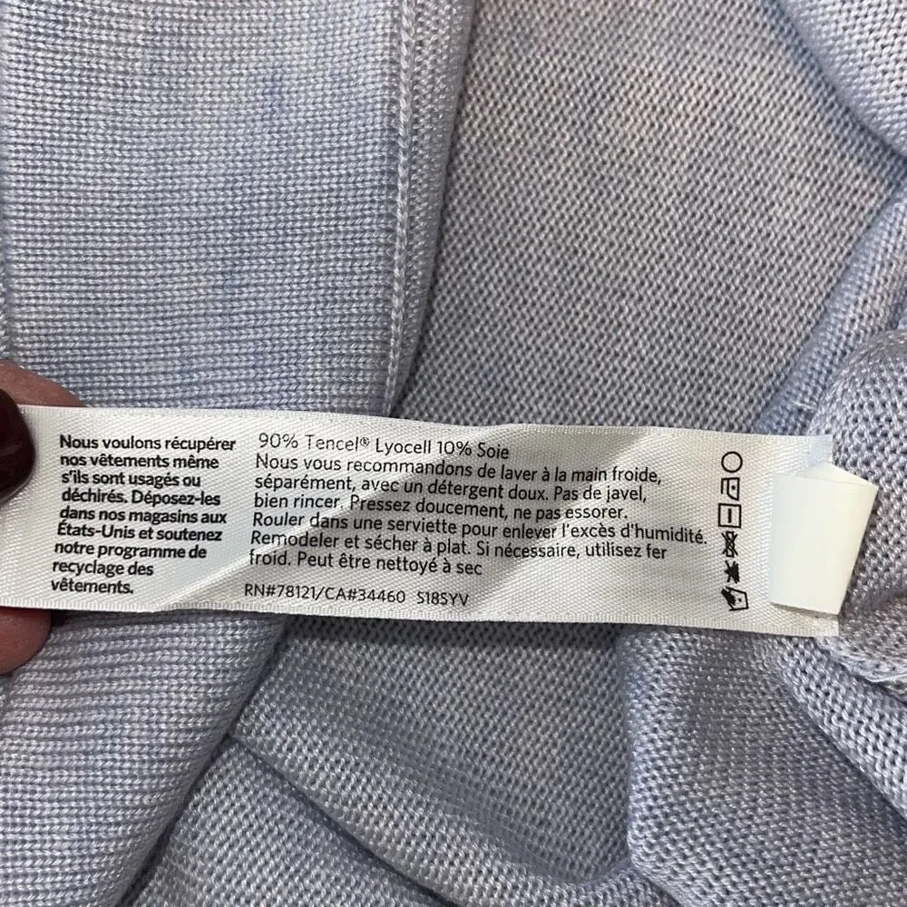 Eileen Fisher Womens Crew Neck Dolman Short Sleeve Tunic Knit Top Lavender Mediu - Image 7