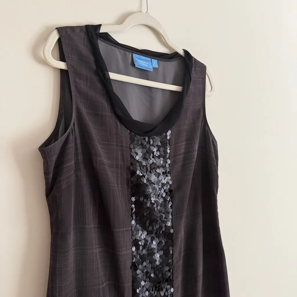 Simply Vera Vera Wang Sleeveless Black Sequined Dress Women’s Size 16 - Image 2