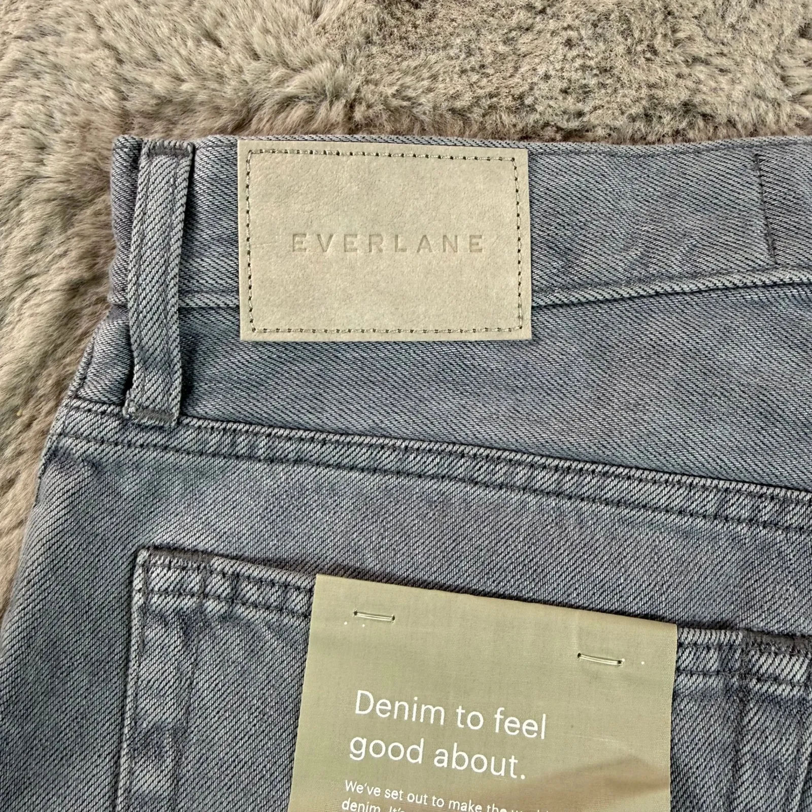 NWT Everlane The Relaxed Straight Jean Mid Rise Grey Denim 25 Regular Button Fly - Image 8
