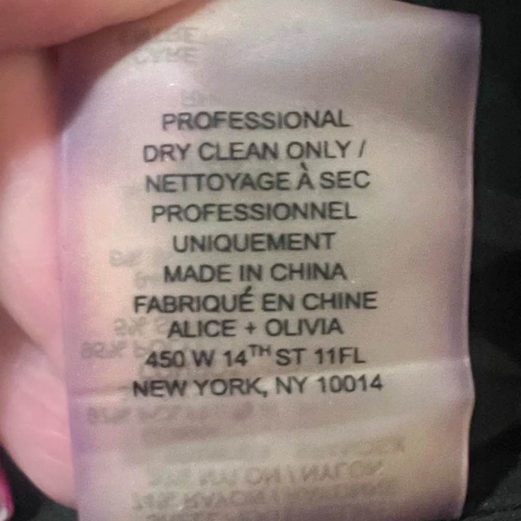 Alice +‎ Olivia Employed Sleeveless Peplum Top Exposed Back Zipper Black Size 8 - Image 11