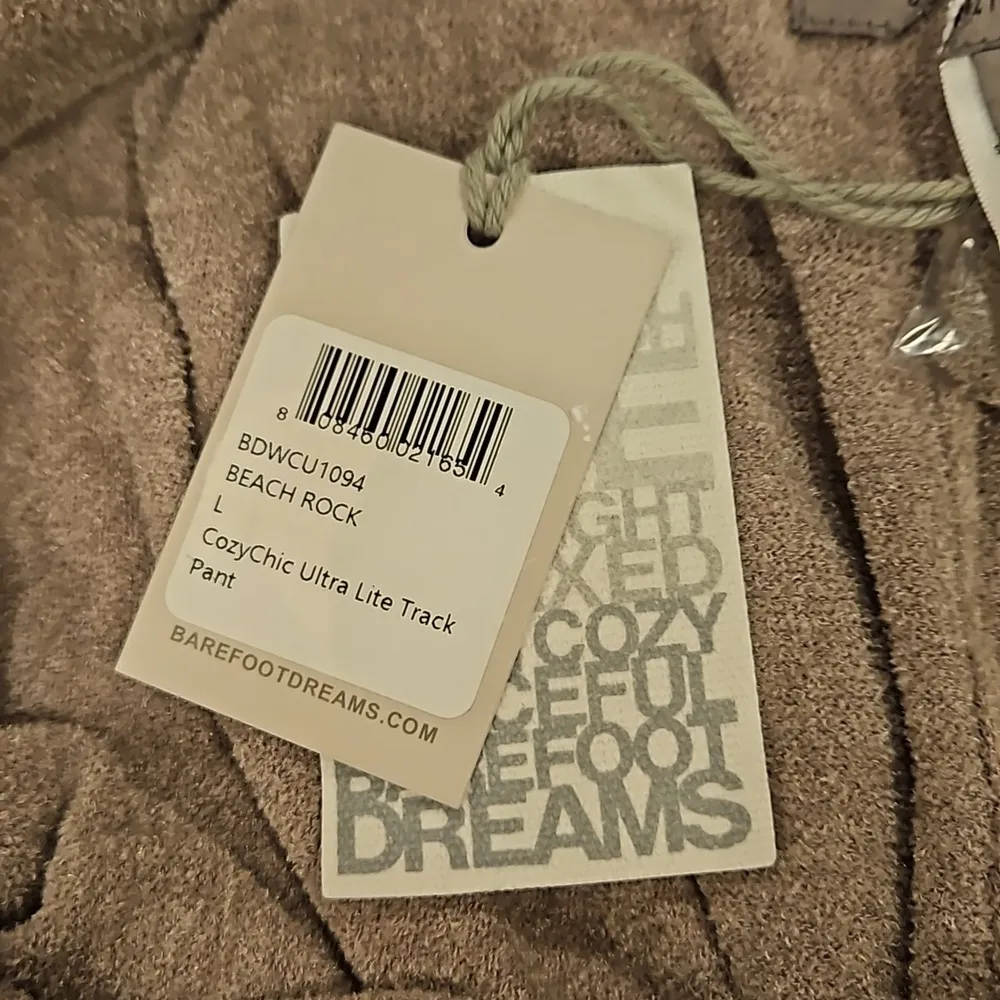 💕BAREFOOT DREAMS💕 CozyChic Ultra Lite Track Pant ~ Beach Rock Large L NWT - Image 12