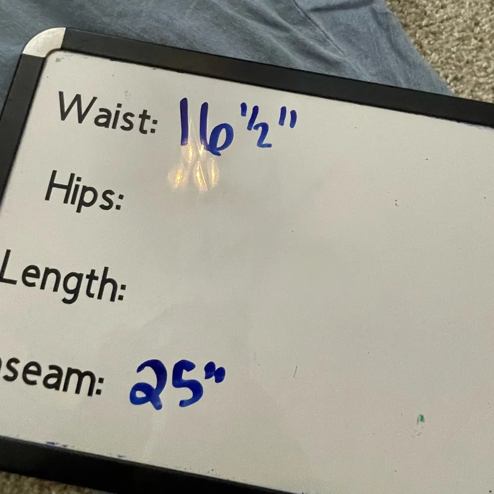 Disney X Junk Food Mickey Chambray Pants Size Large Womens Elastic Waist Cropped Blue - Image 4