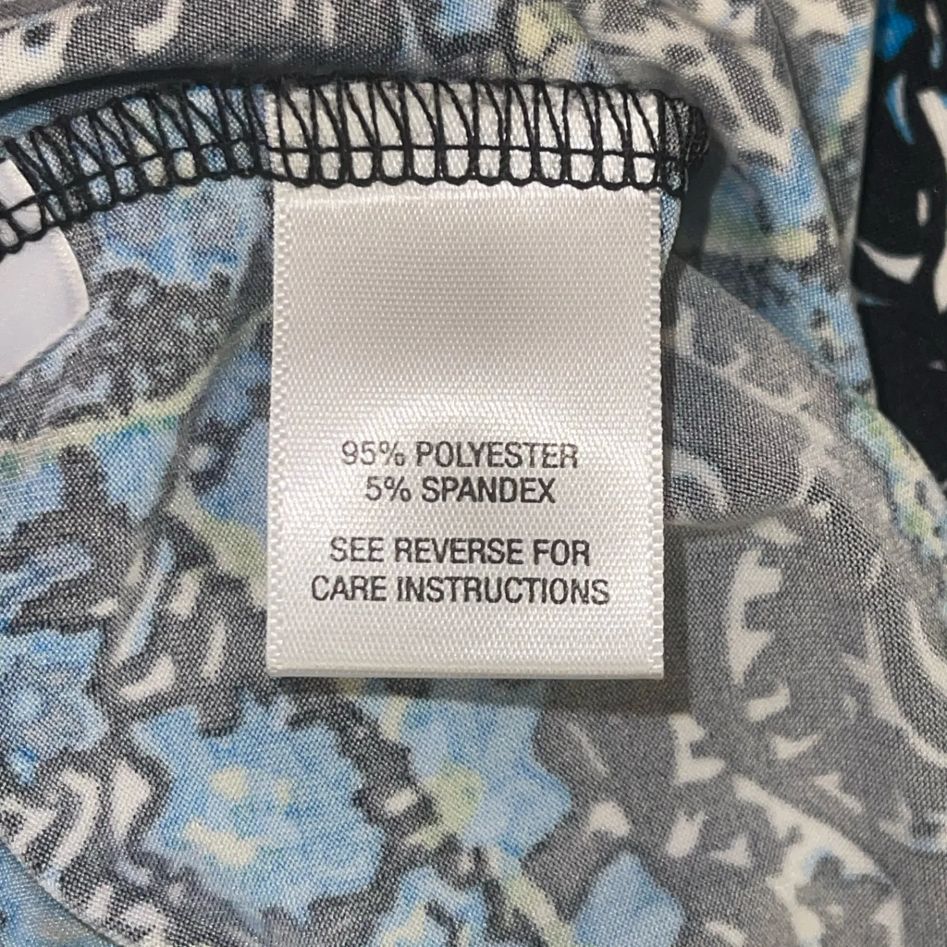 Studio Works Blue and Black Sleeveless V-Neck Sundress dress size large paisley - Image 7