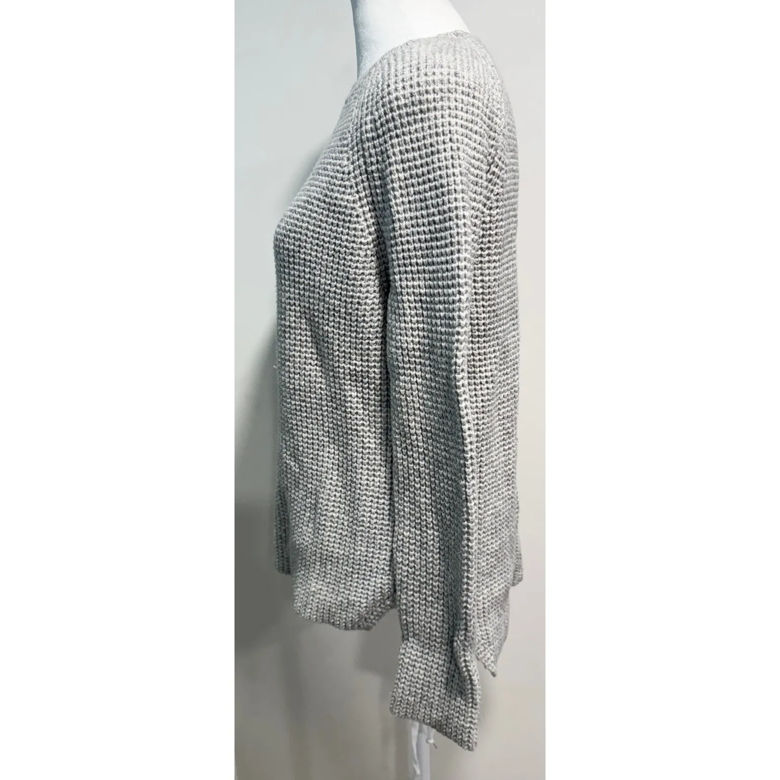 MARINE LAYER Merino Wool Blend Waffle Knit Pullover Crewneck Sweater Size S - Image 2