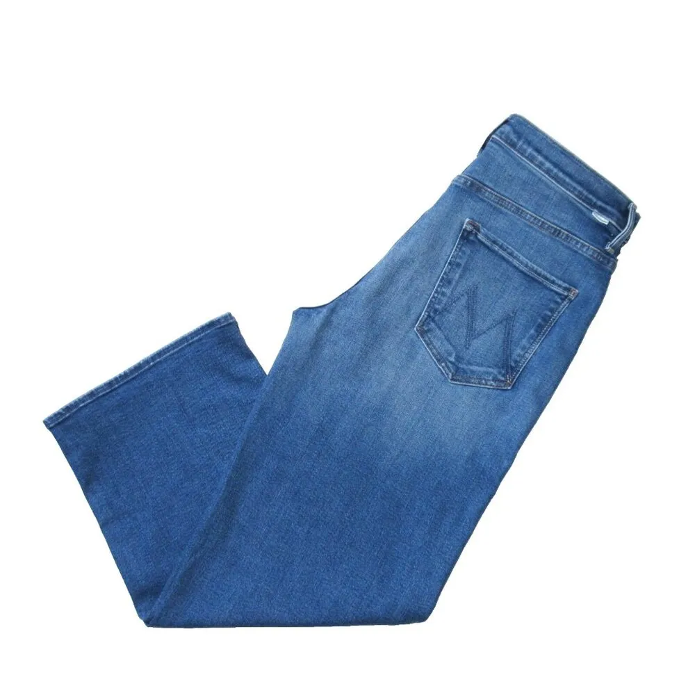 NWT Mother The Dodger Ankle in Work Hard Play Hard Loose Wide Leg Jeans 32 Blue - Image 7