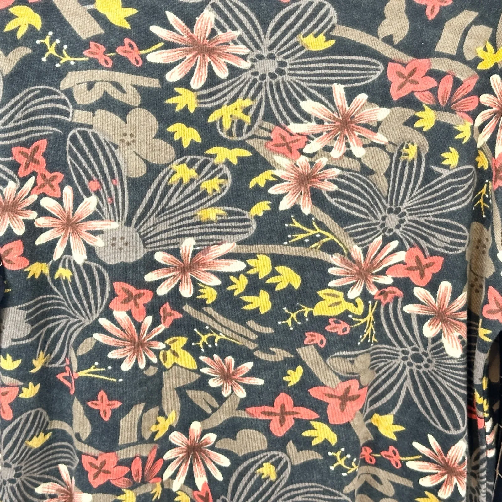 Jane Ashley XL Top Boho Floral Beaded Sheer Long Sleeve Grunge Y2K Hippie 1220 - Image 8