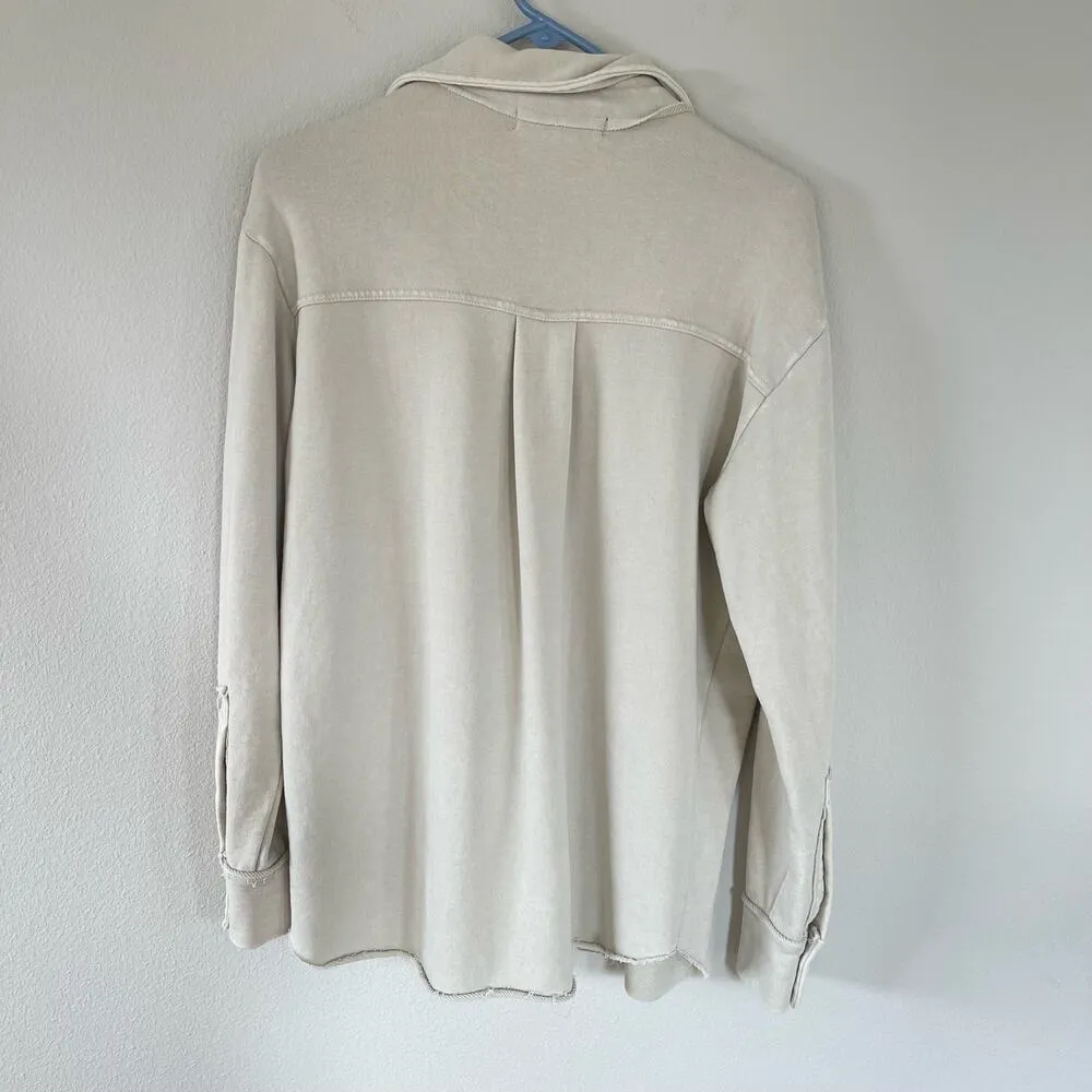 FP-style Forever 21 Shirt Jacket Shacket Beige (XS) - Image 6