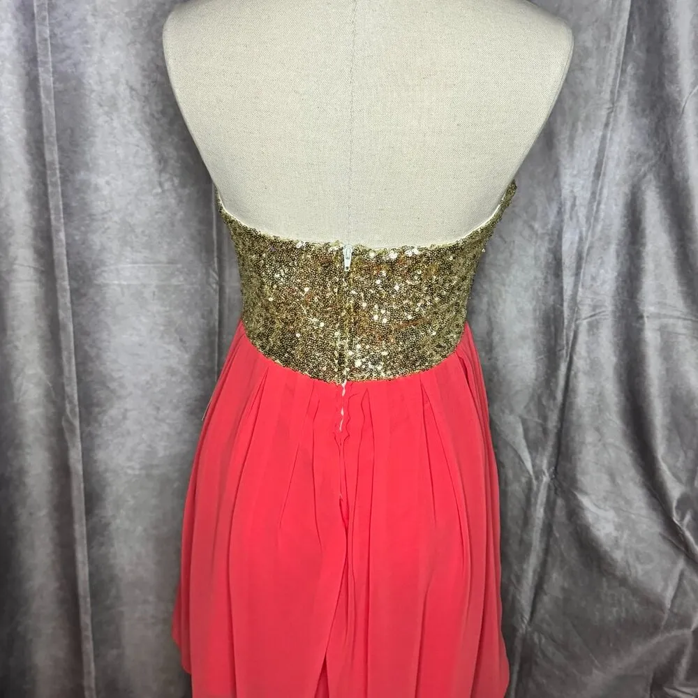 NEW Juniors B Darlin Sequin Halter Mini Dress Homecoming Prom Dance Sz 1/2 New - Image 5