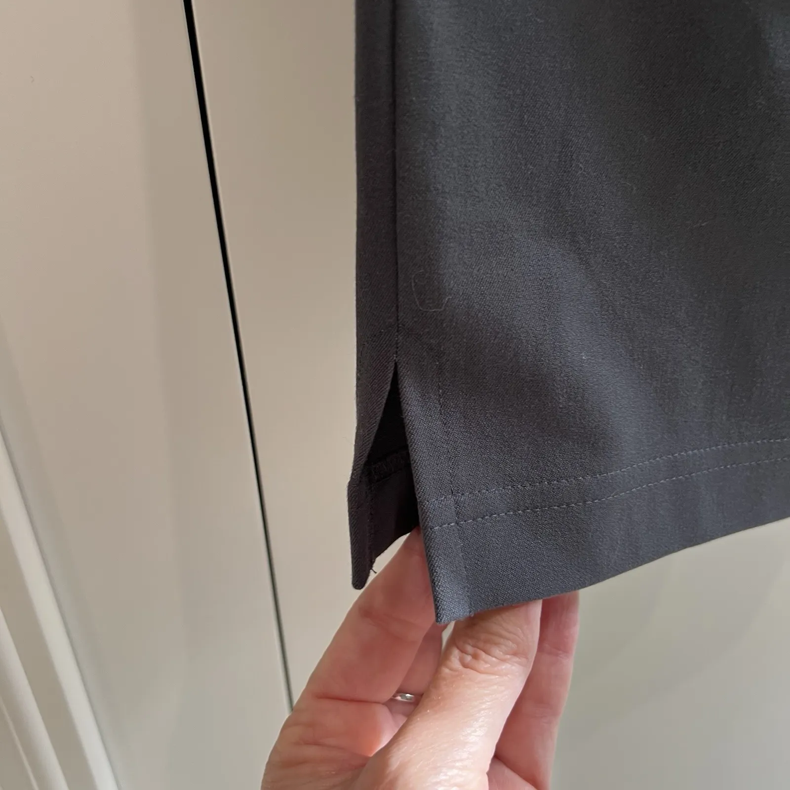 Eileen Fisher Dark Gray Organic Cotton‎ Pants Classic Minimalist Quiet Luxury - Image 4