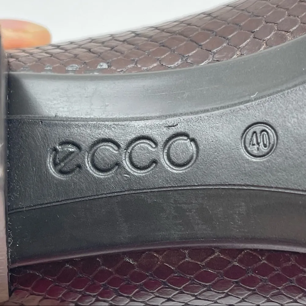 Ecco Shape 55 Plateau Stack Shootie Coffee Cafe Booties Women’s Size 40 - Image 9