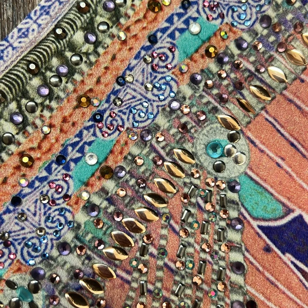 Floral Rhinestone Flowy Dress - Image 4