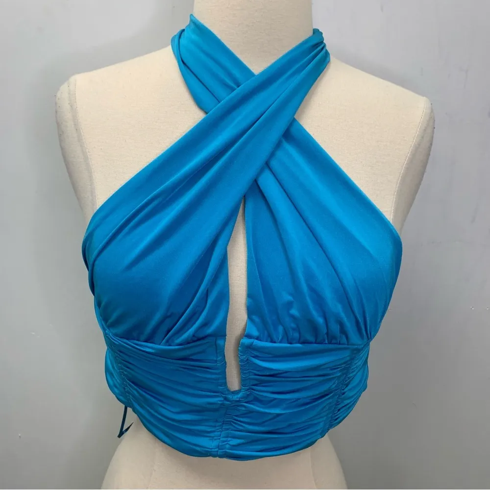 ZARA Draped crop top 3137/352 size L festival summer party y2k vibes - Image 15