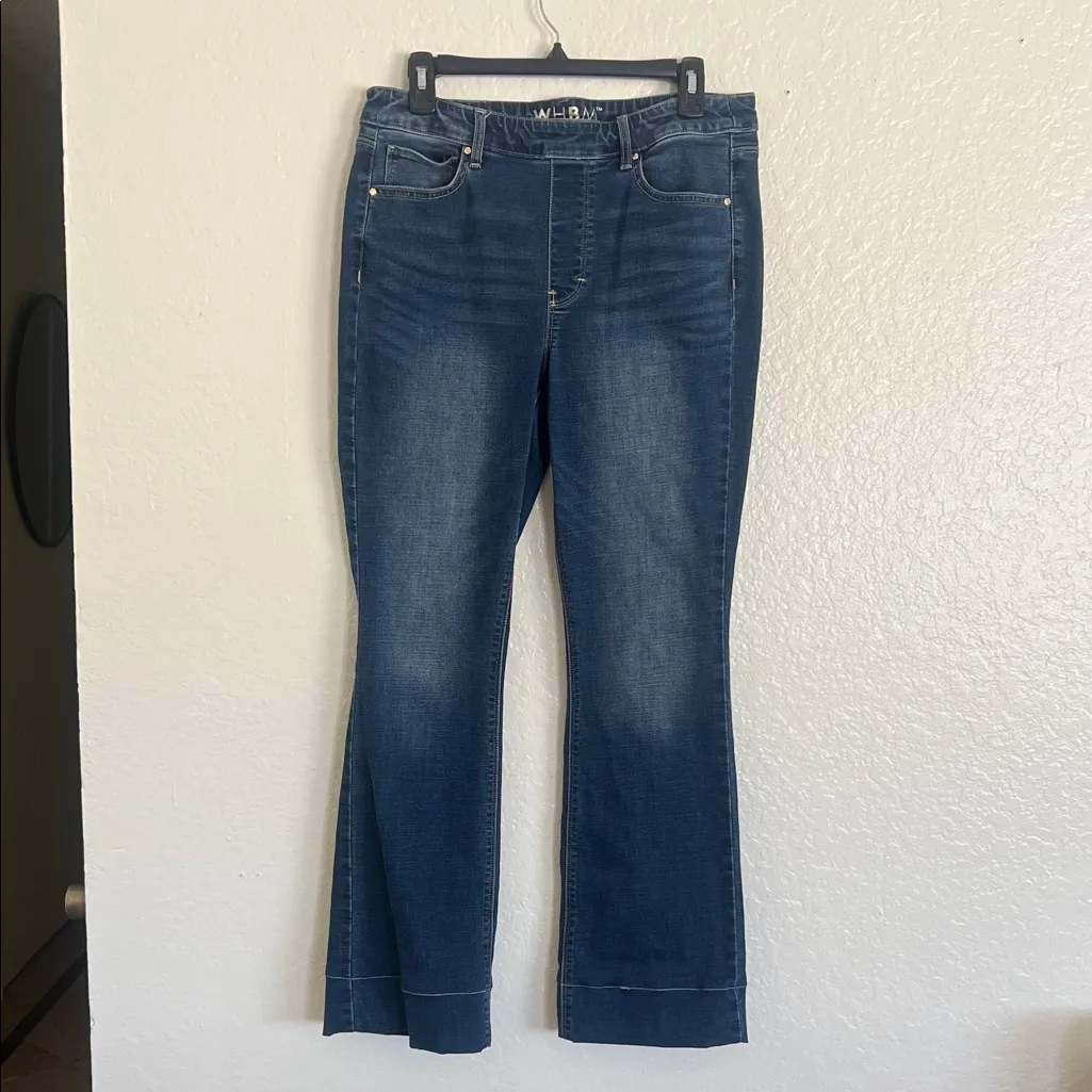 White House Black Market Blue Boot Cut Jeans Size 8R - Image 4