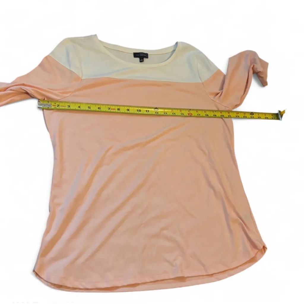 The Limited Colorblock 3/4 Sleeve Top pink peaches  and cream - Image 3