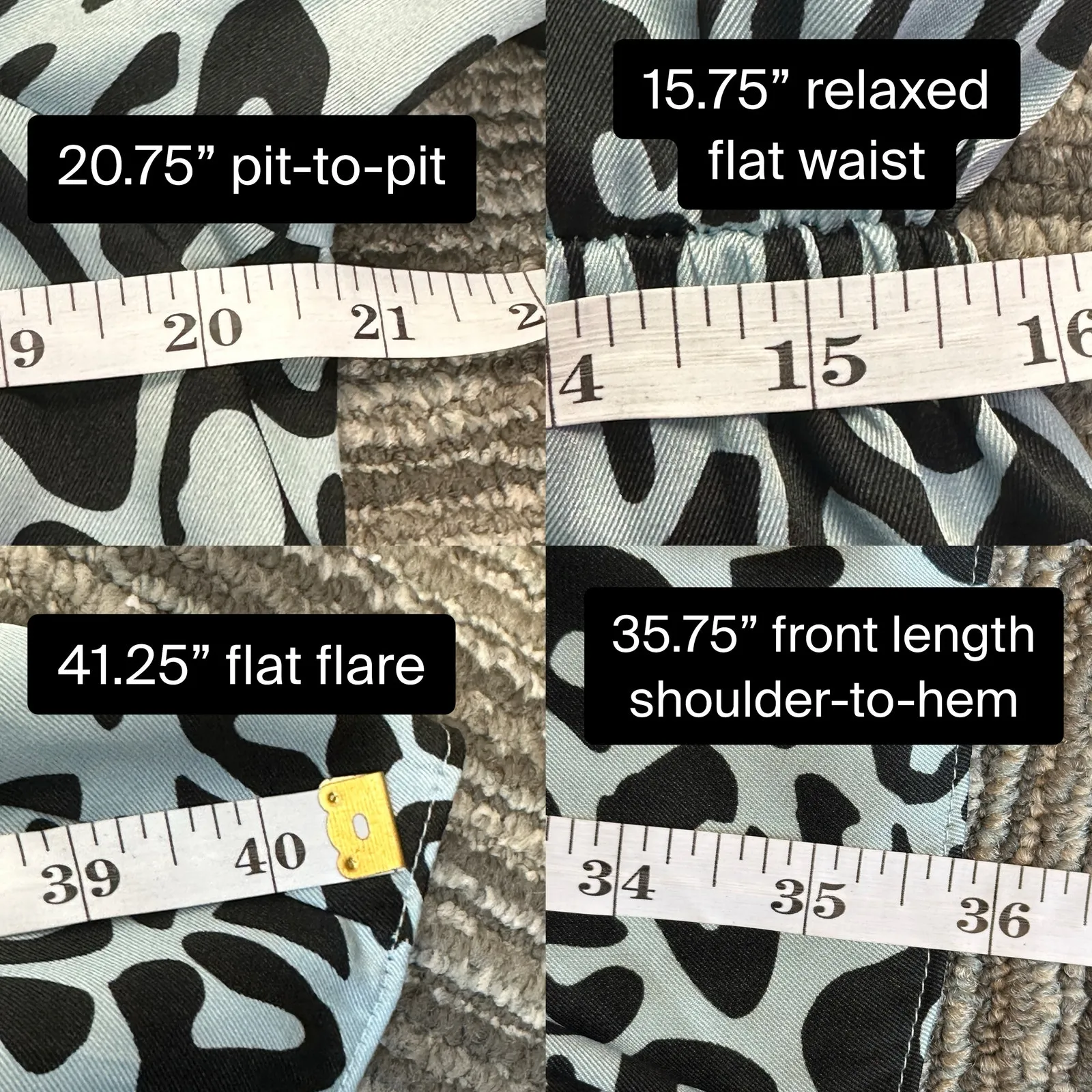 Rebecca Minkoff Aston Puff-Sleeve Tiered Blouson Mini Dress Blue Leopard Large - Image 11